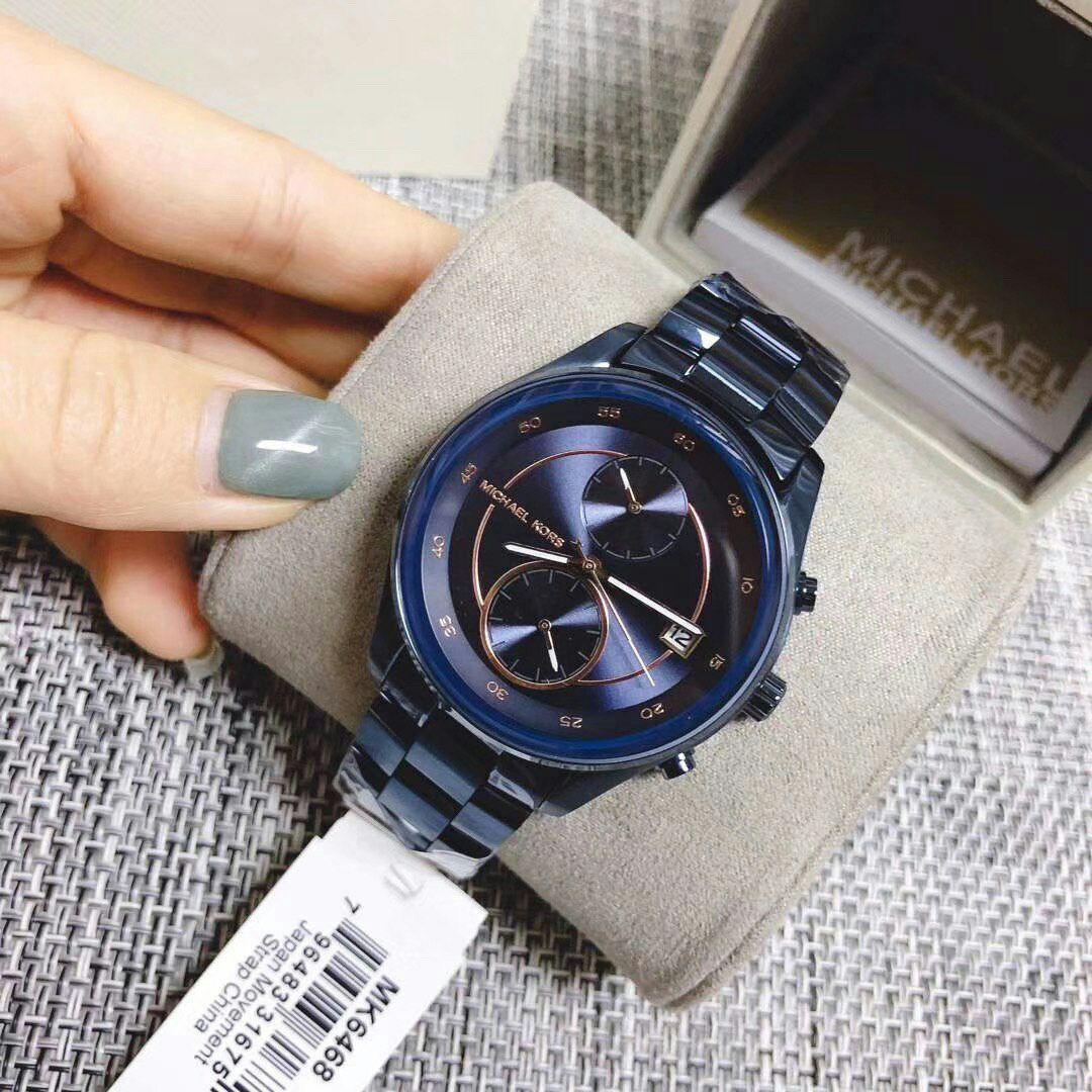Michael Kors Briar Navy Blue Dial 40MM Multifunction Watch MK6468 ...