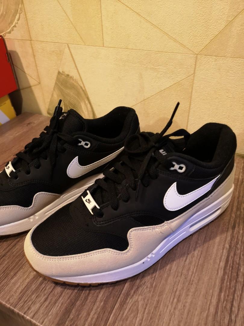 Nike Air Max 1 Black Light Bone White With Box Men S Fashion Footwear Sneakers On Carousell