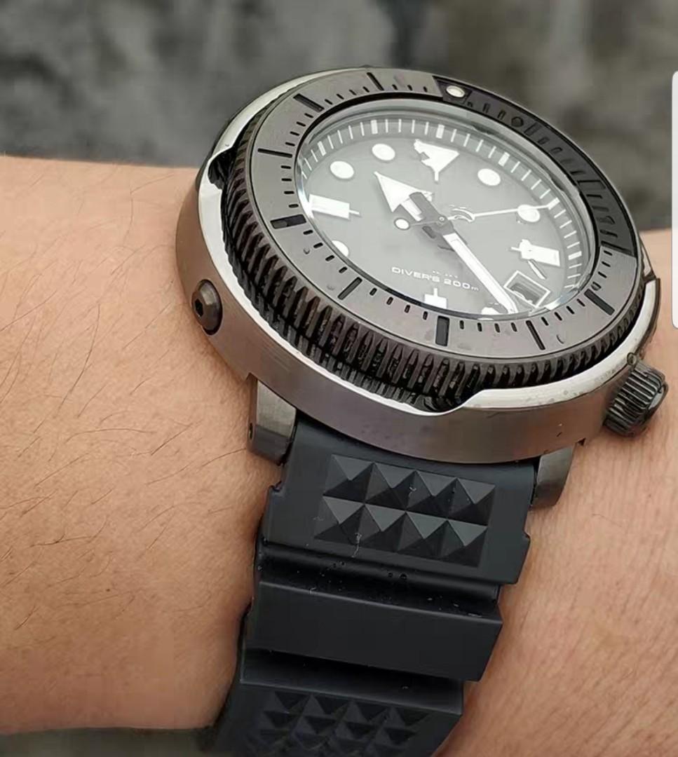 Seiko OEM Marinemaster Waffle Strap at 20mm 21mm 22mm Mobile
