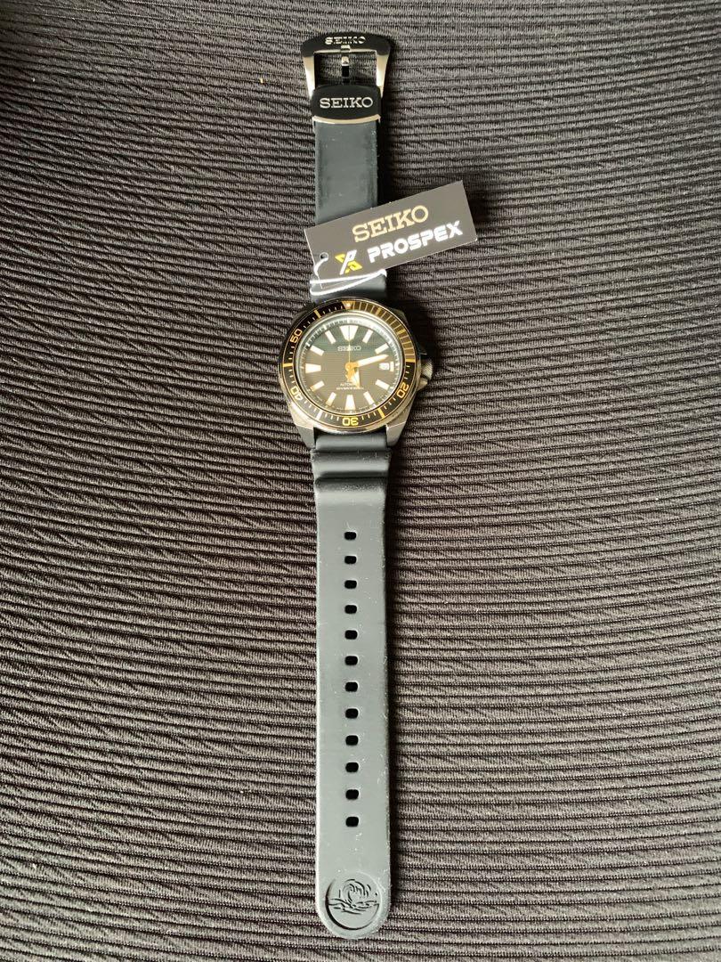 Seiko Prospex Black Gold Samurai Men Automatic Diver Watch Made in Japan SRPB55J