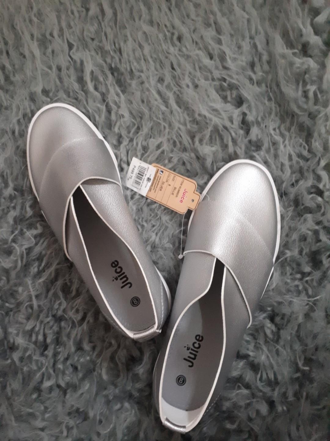 silver shoes size 8