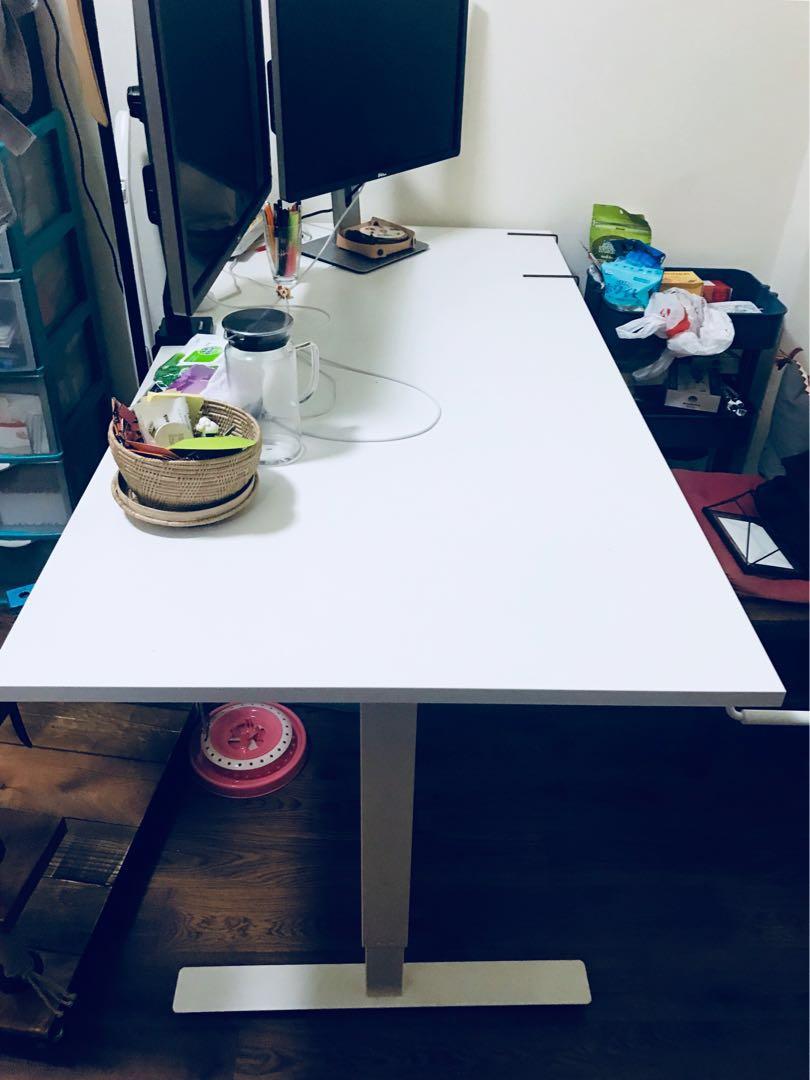 160 x 80 skarsta height adjustable table furniture home living furniture tables sets on carousell