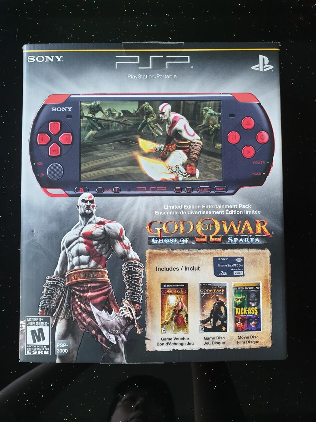  PlayStation Portable Limited Edition God of War Ghost of Sparta  Entertainment Pack - Red/Black : Video Games