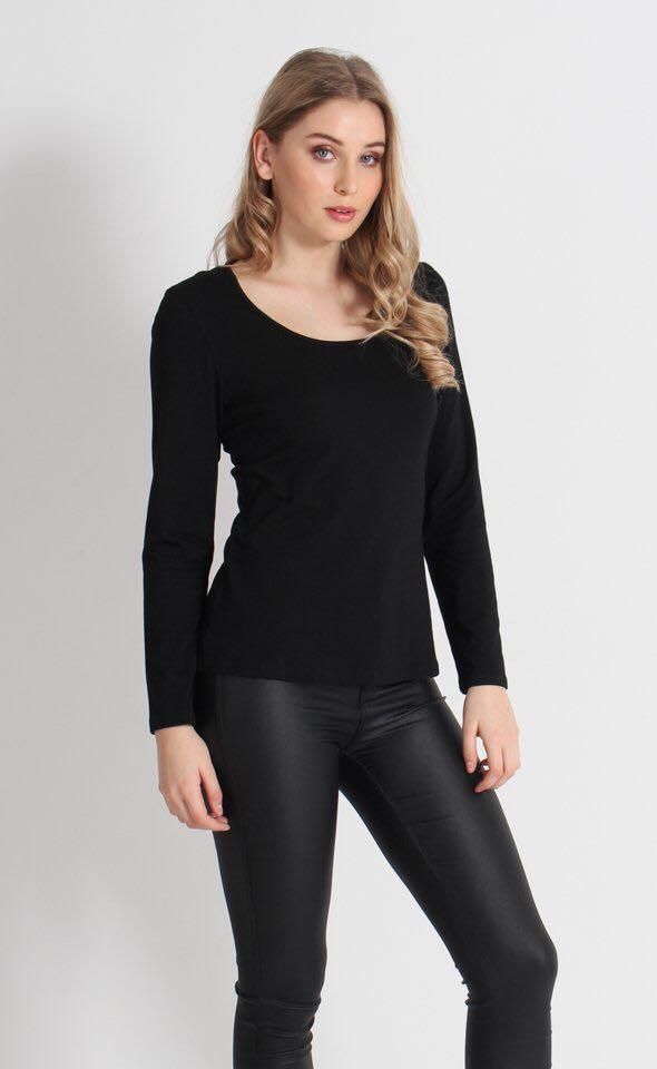 Spanx Black Long Sleeve Top (NEW), Women's Fashion, Tops, Other