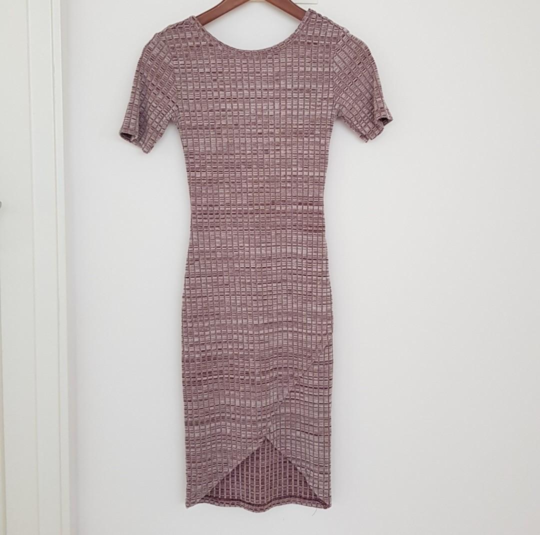 Sportsgirl Ribbed Bodycon Scoopback 
