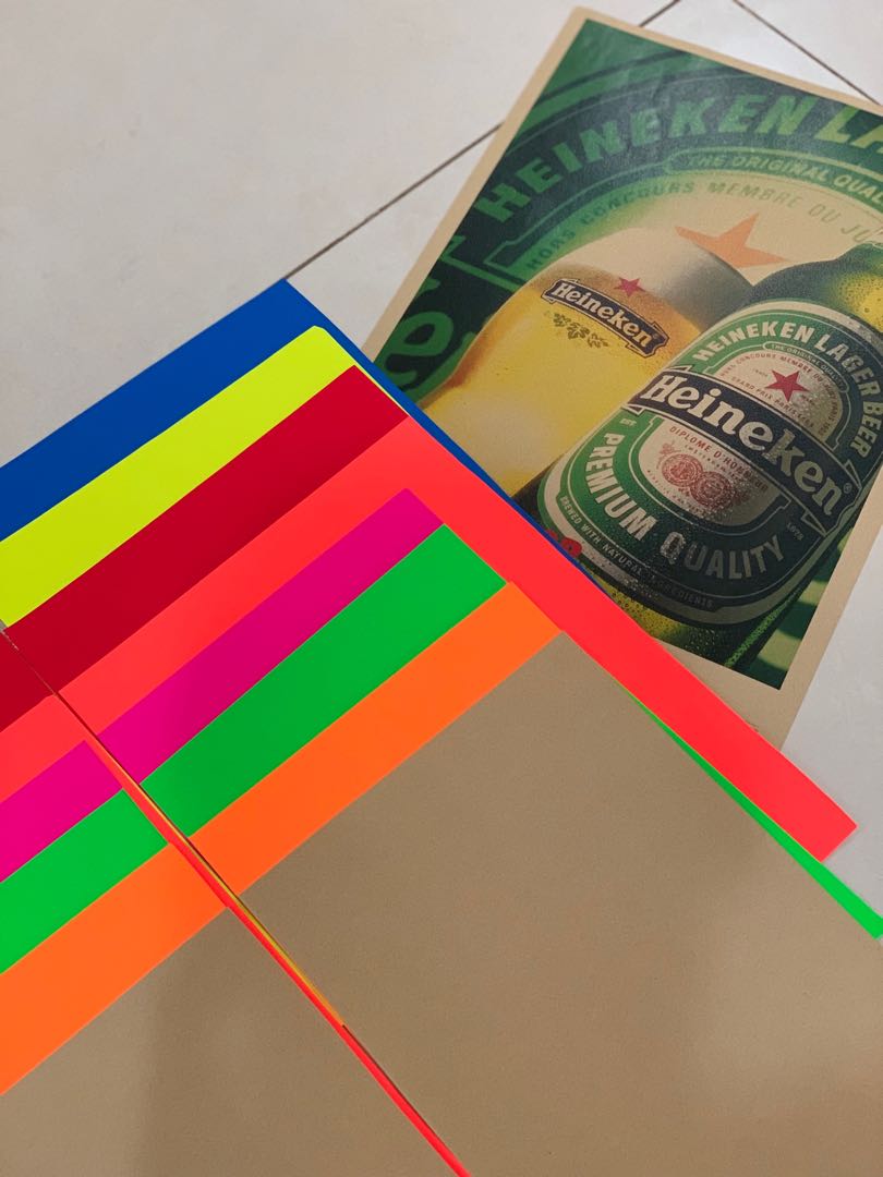 stiker label Warna warni Custom size, Buku & Alat Tulis, Alat Tulis di