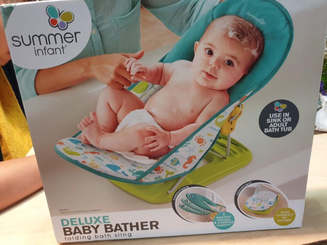 summer infant deluxe baby bather folding bath sling
