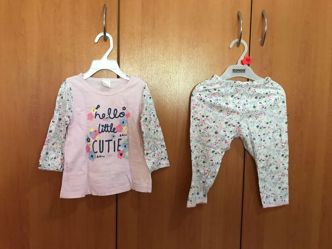 Tiny Button Pyjamas Babies Kids Girls Apparel 1 To 3 Years
