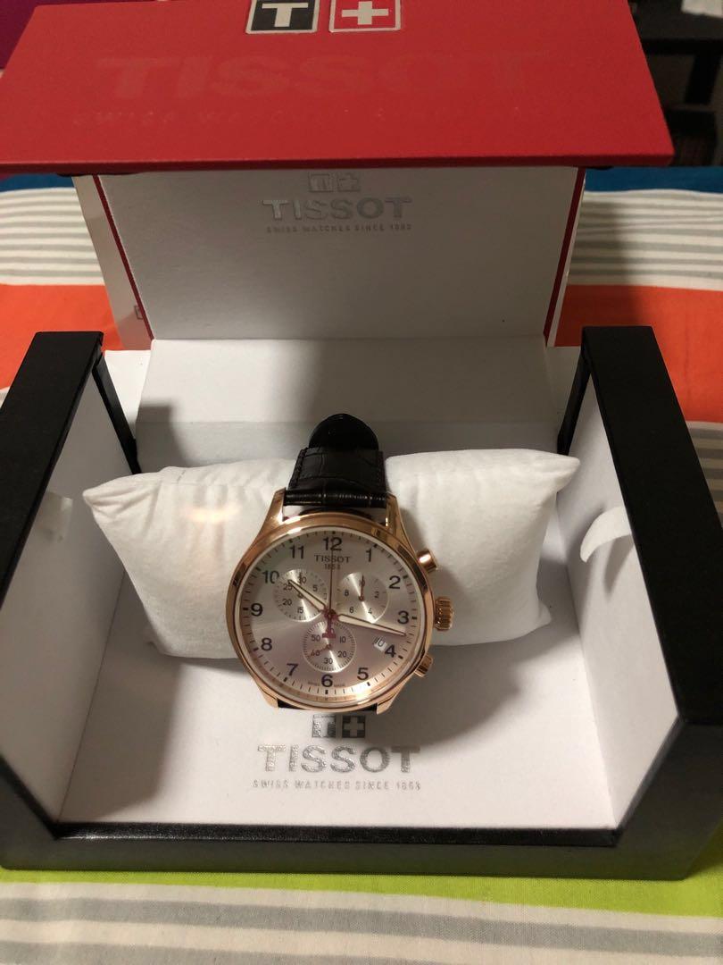 Tissot chrono xl rose gold best sale