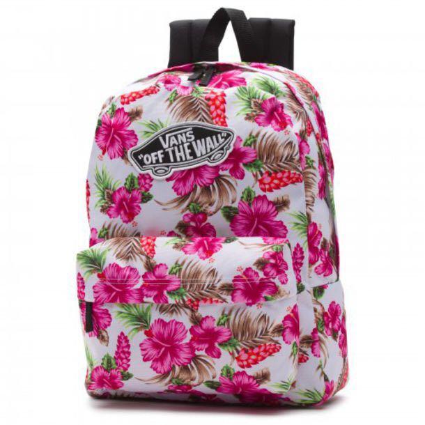 vans red hawaiian backpack