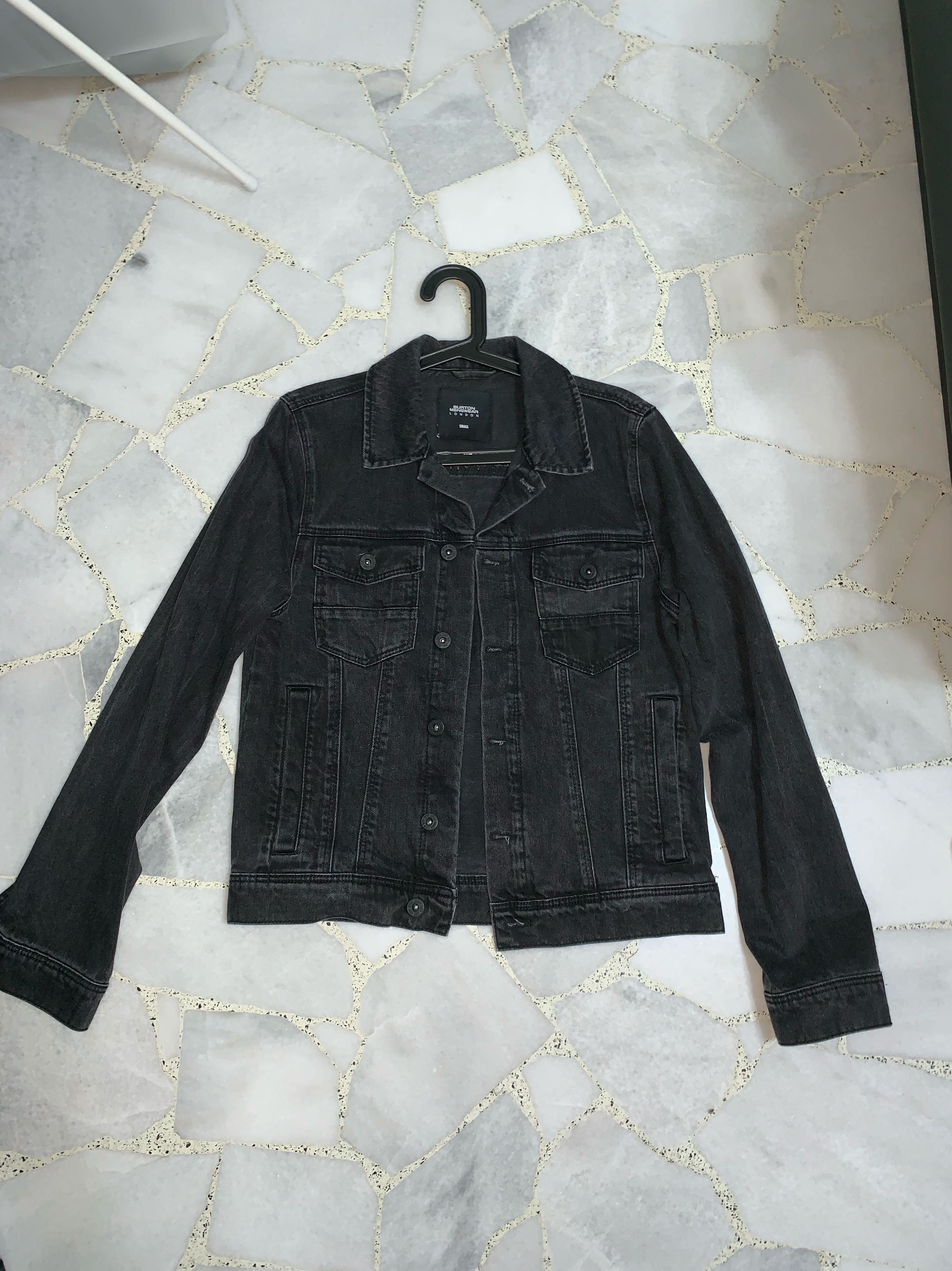 vintage black denim jacket, Men's Fashion, Coats, Jackets and Outerwear