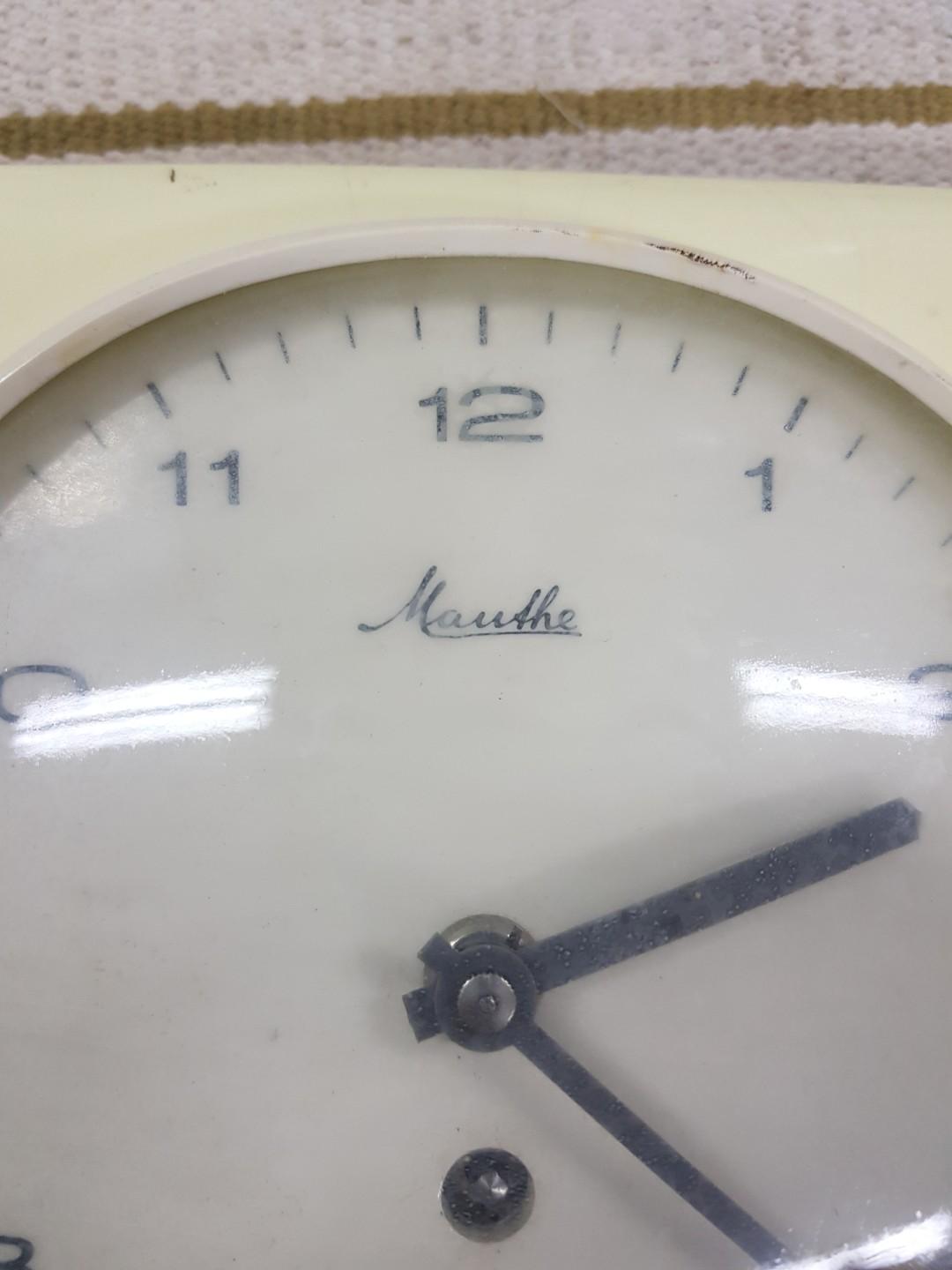 Vintage porcelain Germany Mauthe wind up clock, Hobbies & Toys