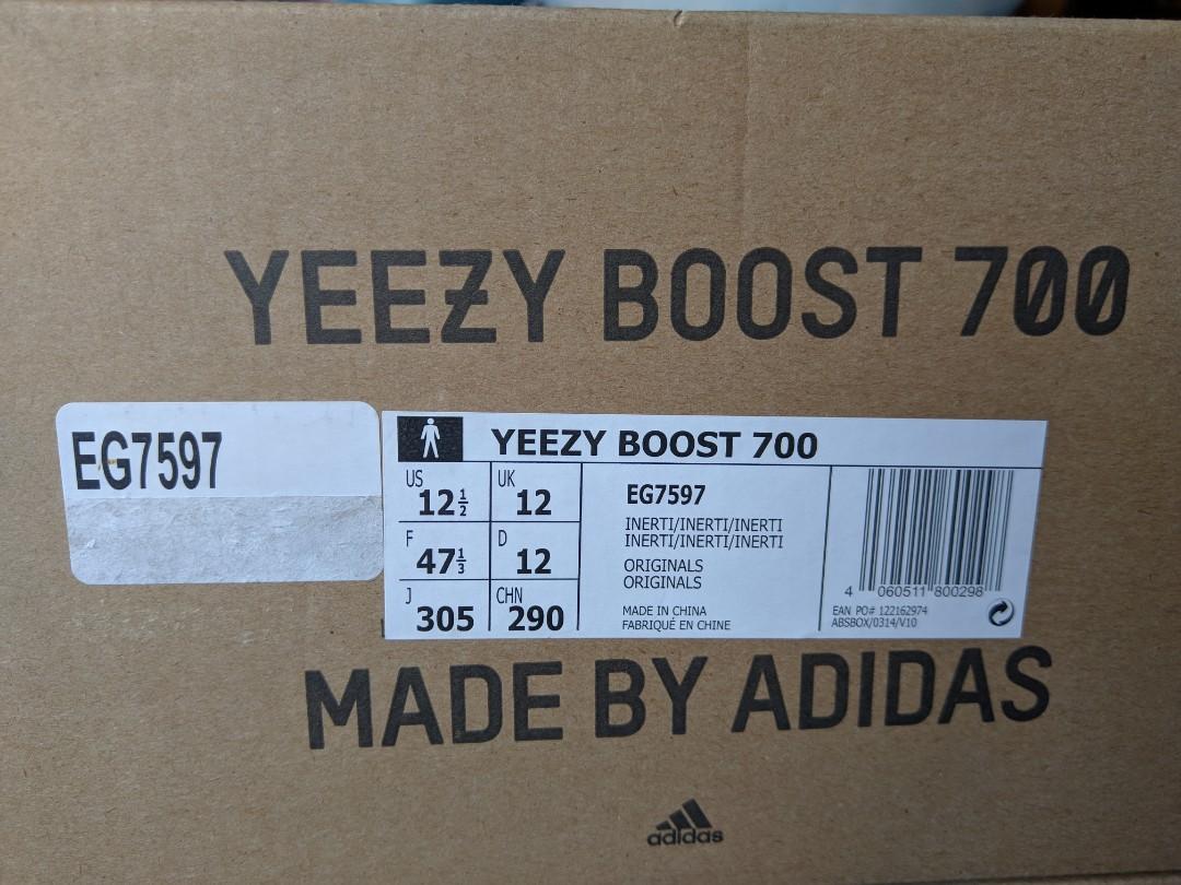 Yeezy 700 Inertia Size 12.5, Men's Fashion, Footwear ...