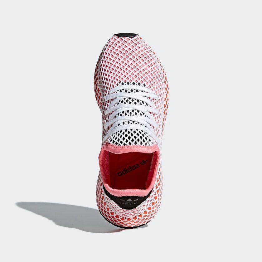 Adidas women's red deerupt runner top sneakers