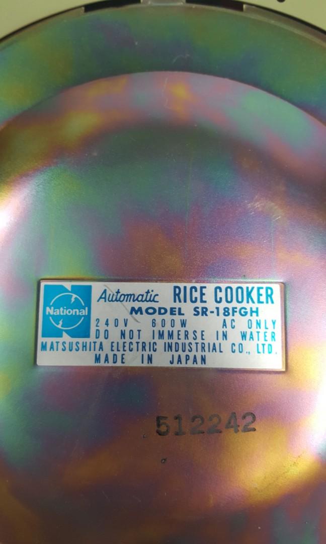 Authentic National Rice Cooker 1.8 Litre Made In Japan (BNIB), TV