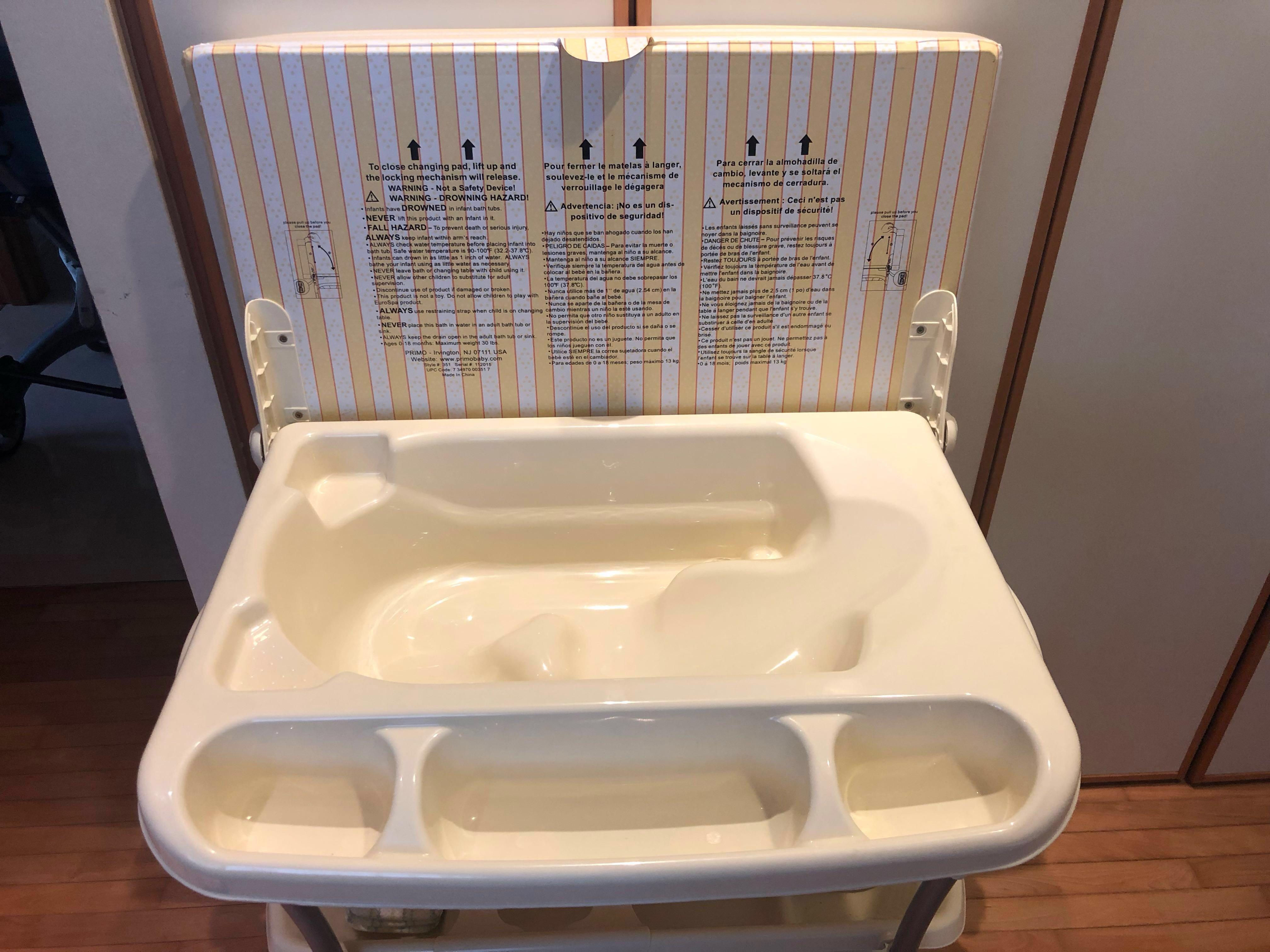 Euro spa baby bathtub and changer combo outlet