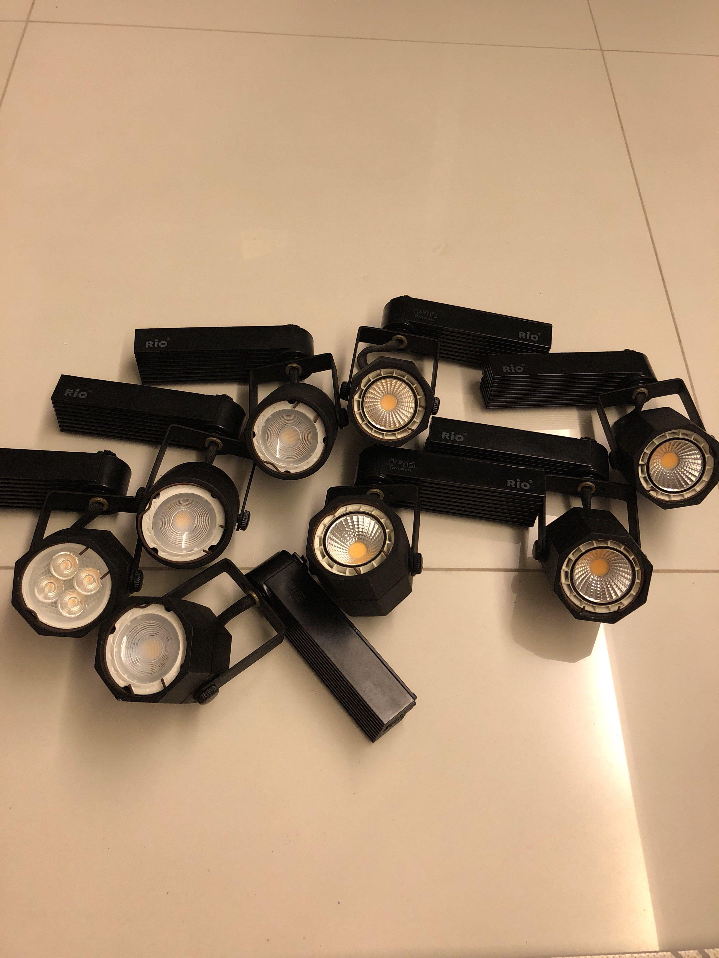 Black Track Lights With Bulbs Gu5 3 Mr16 Furniture Home Decor