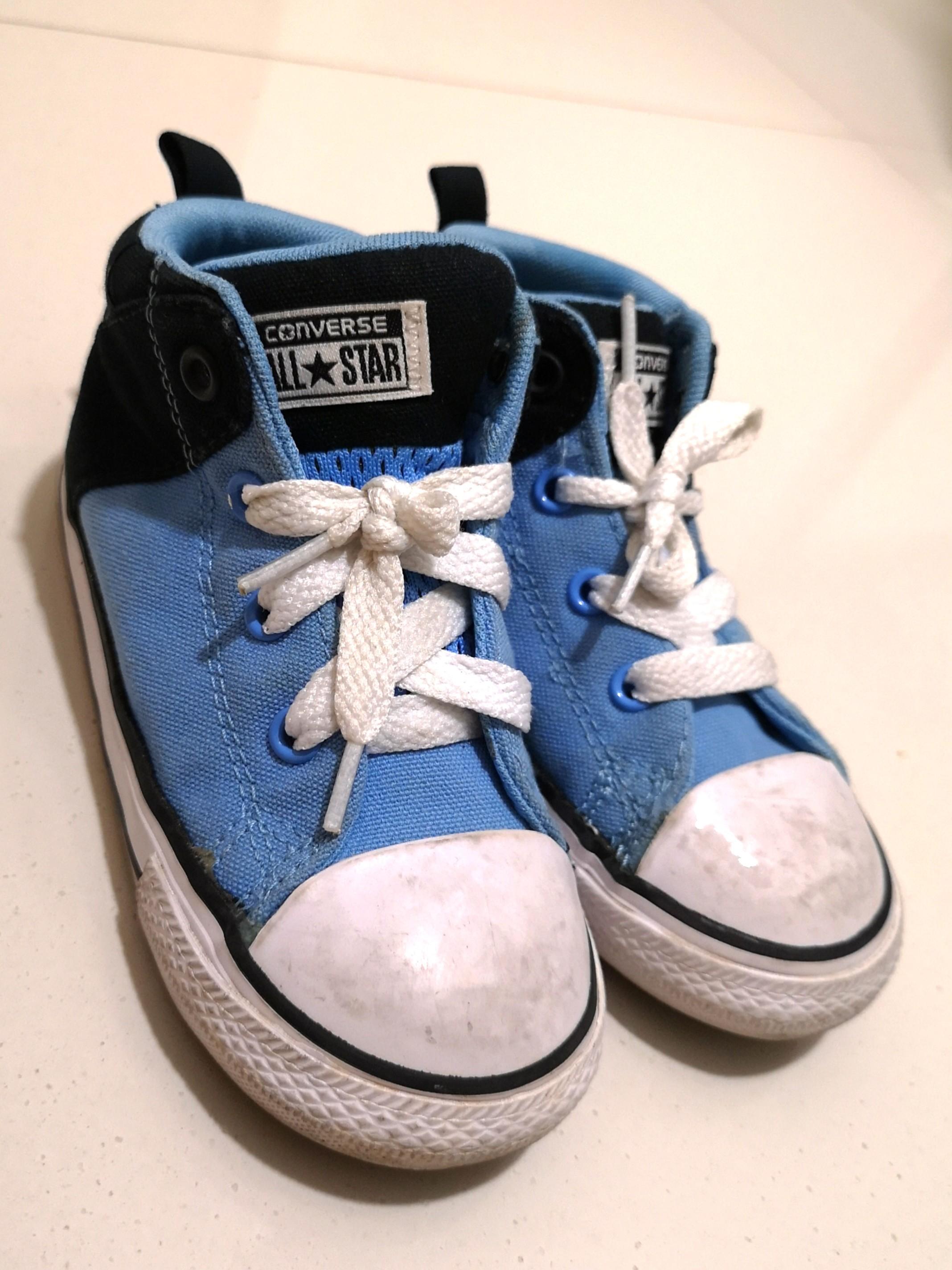 Black/Blue Converse All Star Kids Shoes 