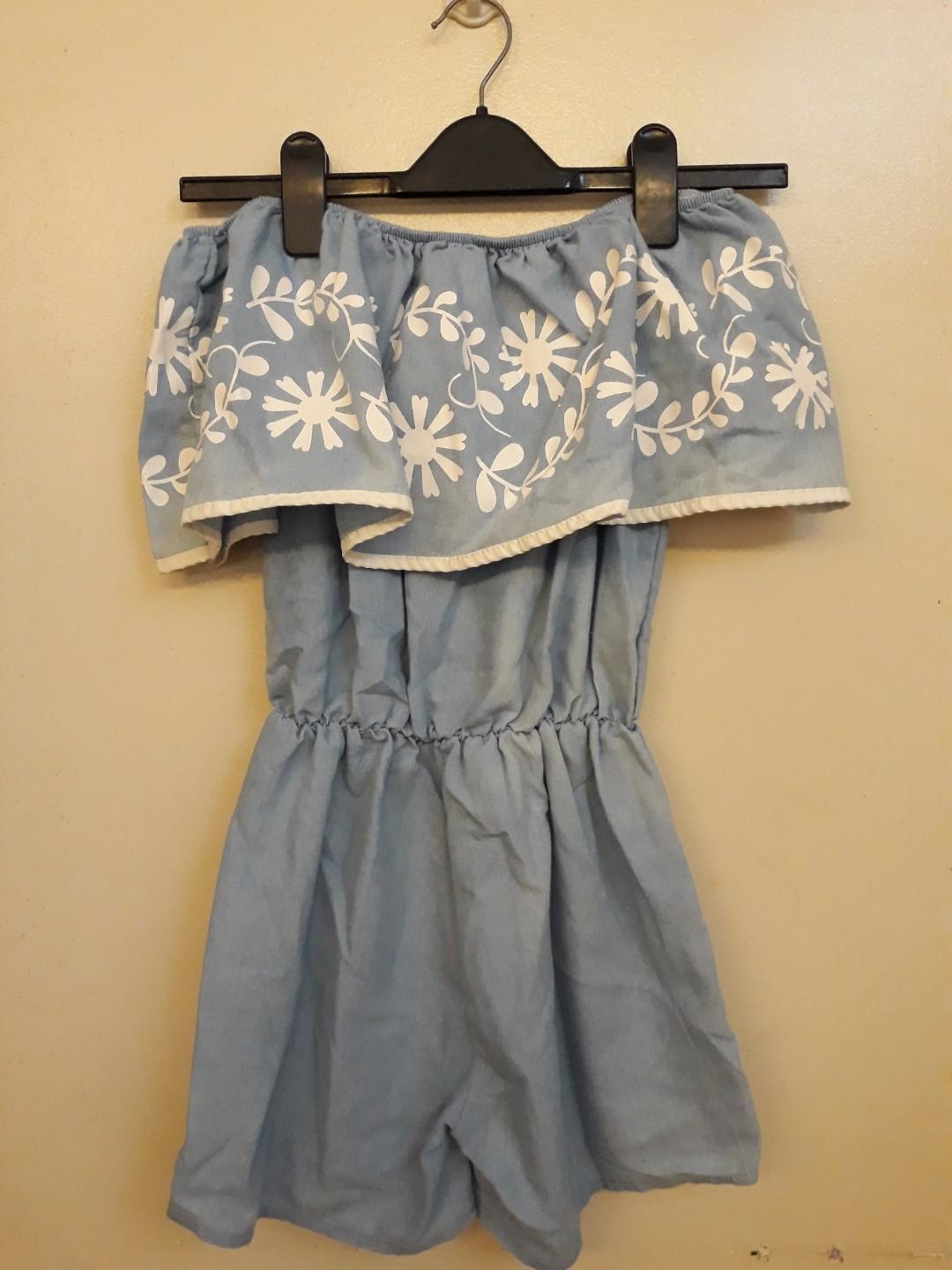 Blue romper (Category: Rompers) located in Cebu City. Submitted by stylysta (Listing ID 230414267, Image 1). Description: Used once only. #carou300.