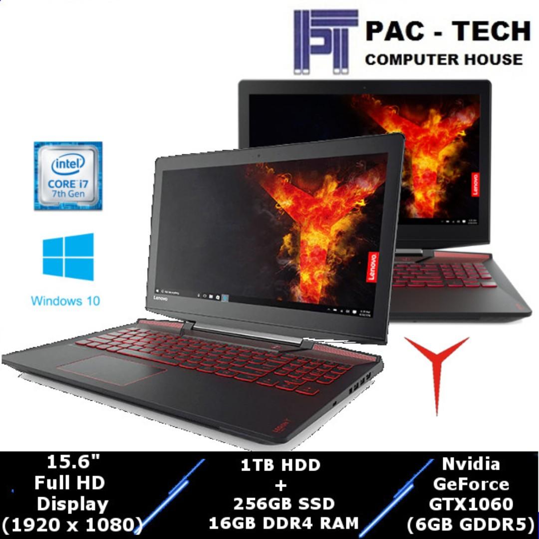 Brand New Lenovo Legion Y720 Gaming Laptop I7 7700hq 16gb Ram 1tb Hdd 256gb Ssd Gtx1060 6gb Dedicated 2 Year Warranty Electronics Computers Laptops On Carousell