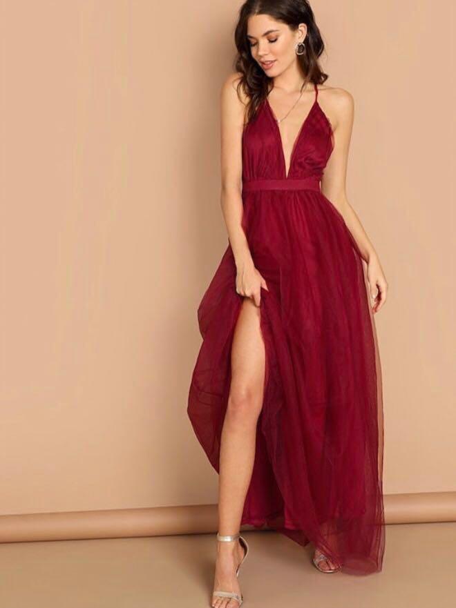 Backless Crisscross Gown (Rent 