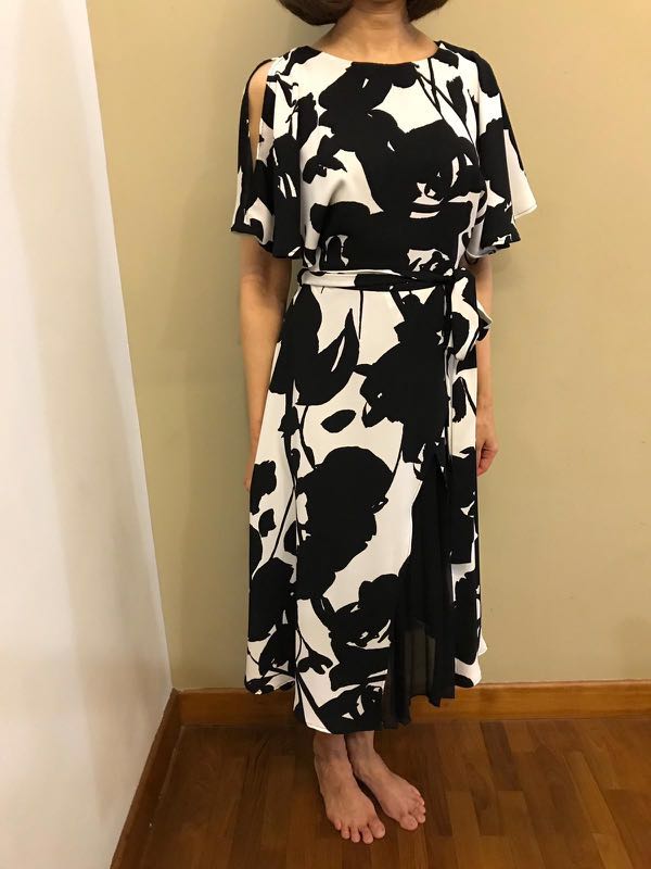 Coast black and white dress hot sale