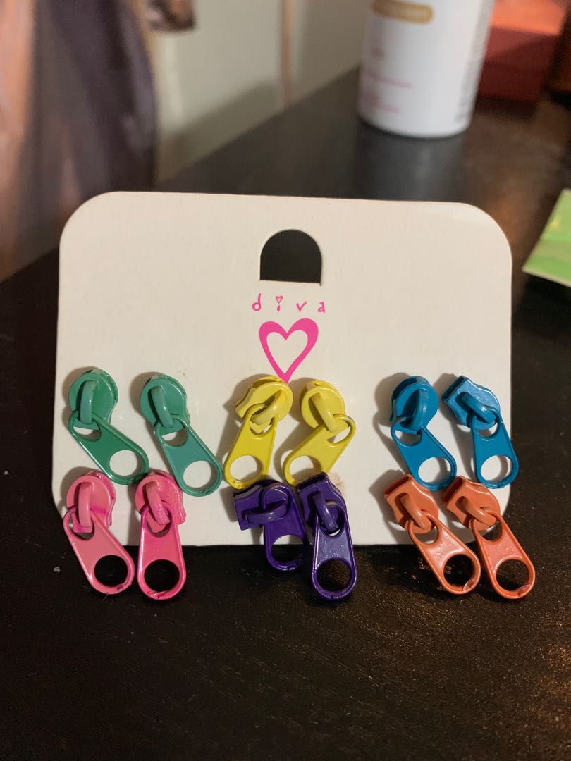 Claire's cheap zipper earrings