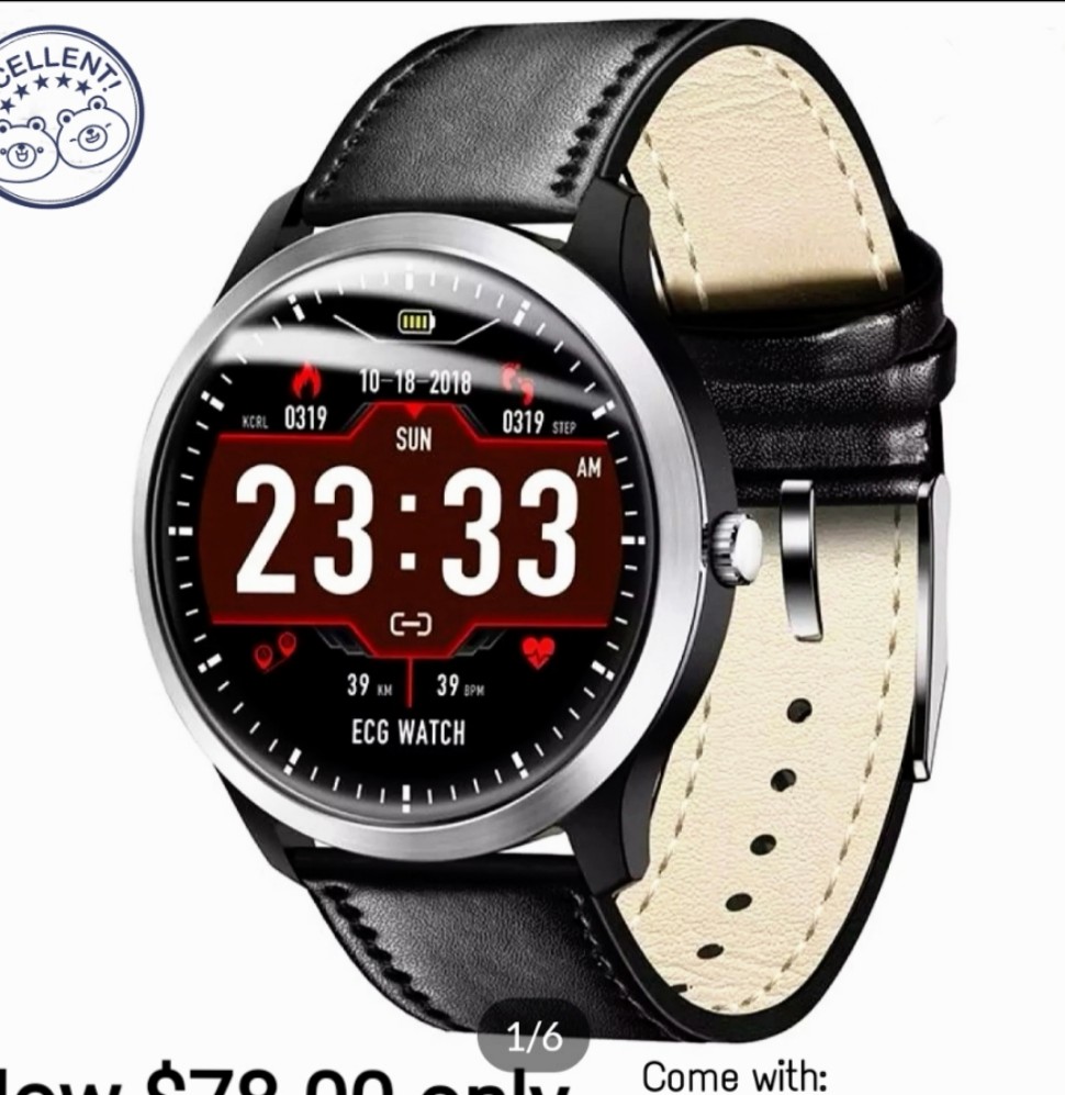 ECG SMART WATCH DIGITAL with great app wearheart . Luxury