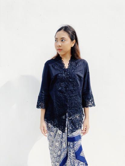 Embroidery Kebaya Together With Kain Ikat Batik Silk Women S Fashion Dresses Sets Traditional Ethnic Wear On Carousell