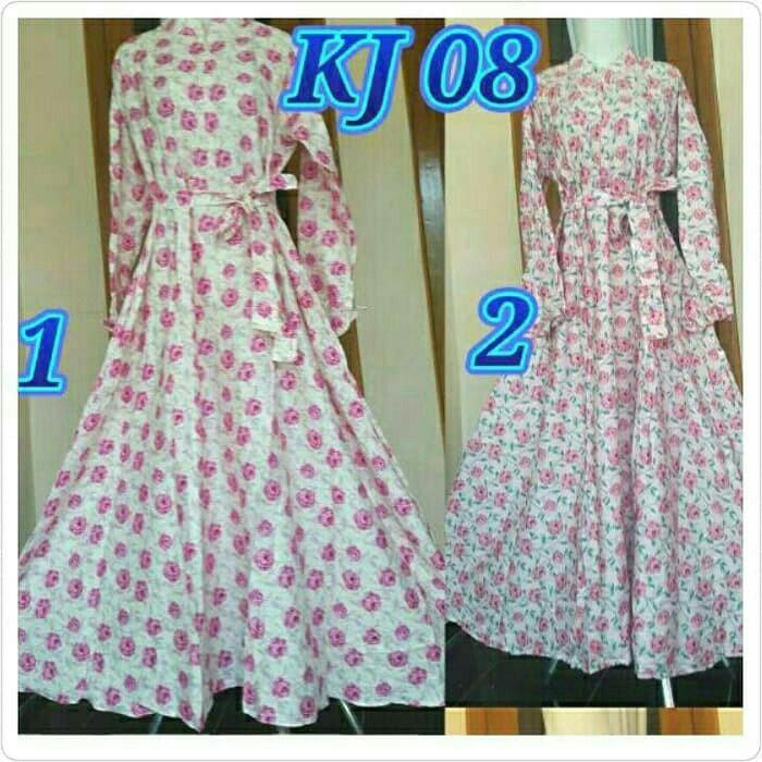 Gamis Katun Jepang Pink Bunga Women S Fashion Muslim Fashion