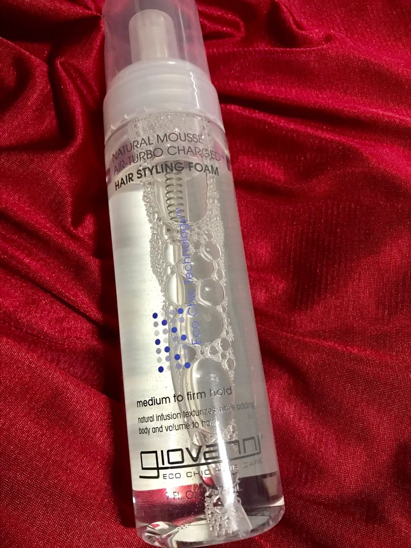Giovanni Natural Mousse Air Turbo Charged Hair Styling Foam On