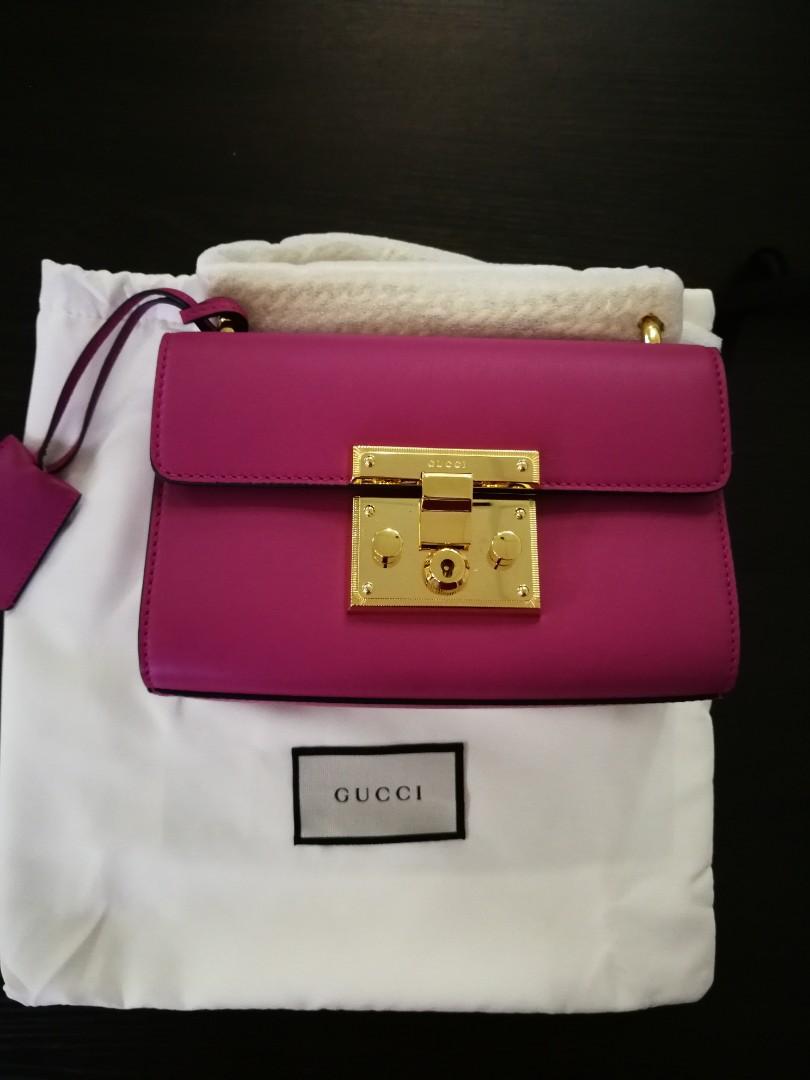 gucci pink padlock bag
