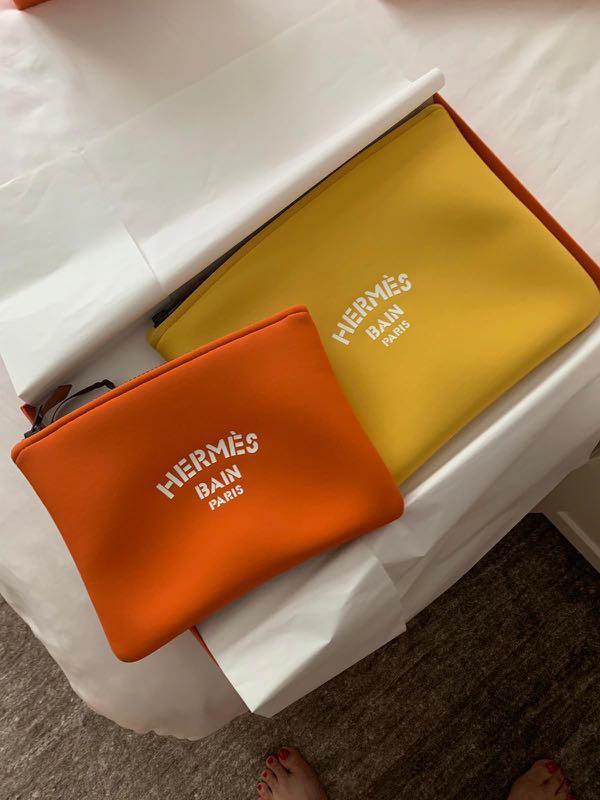 Hermes bain pouch orange clearance