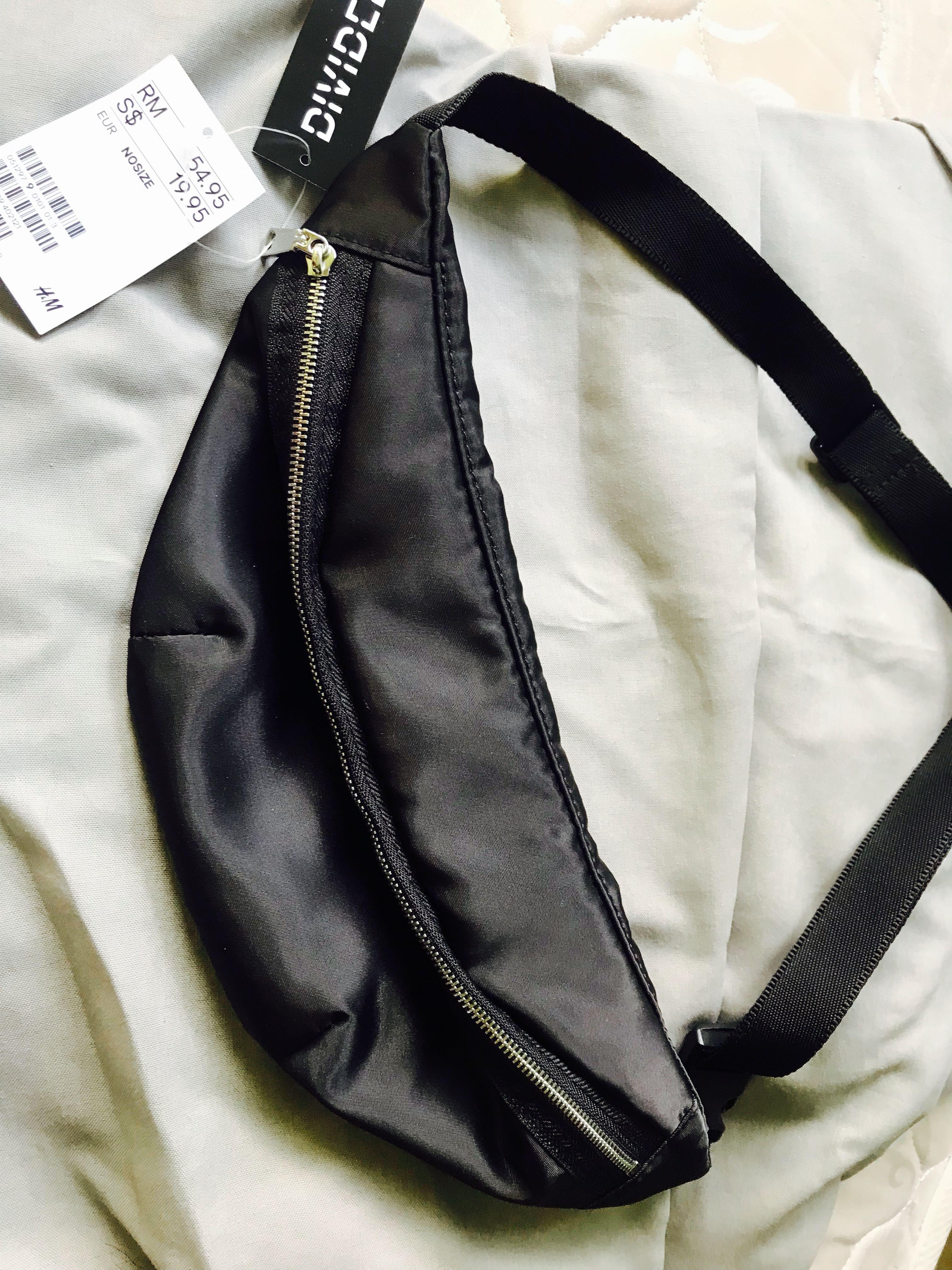 H M Black Chest bag sling