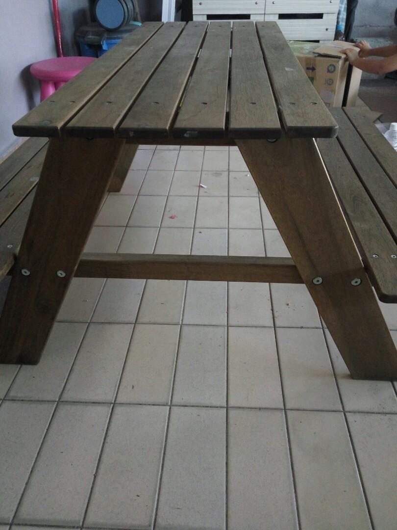 RESÖ Children's picnic table, light brown stained - IKEA