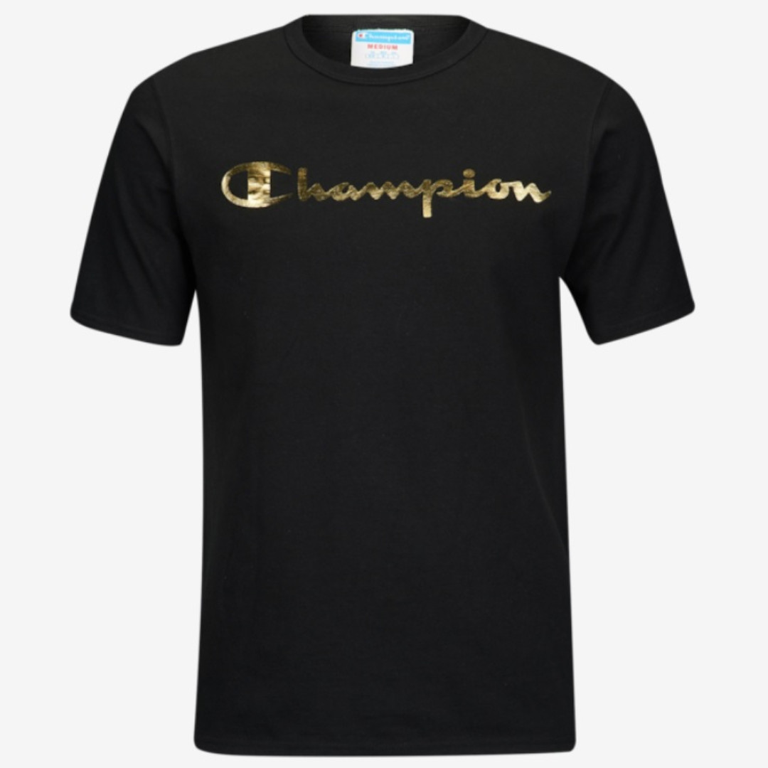 champion sweatshirt black and gold