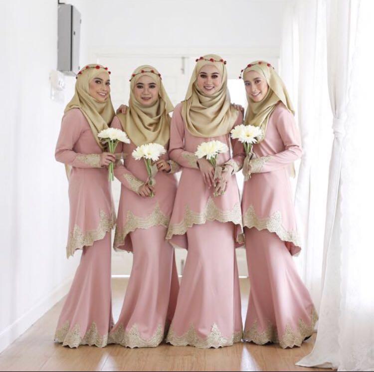 Baju kurung dusty pink