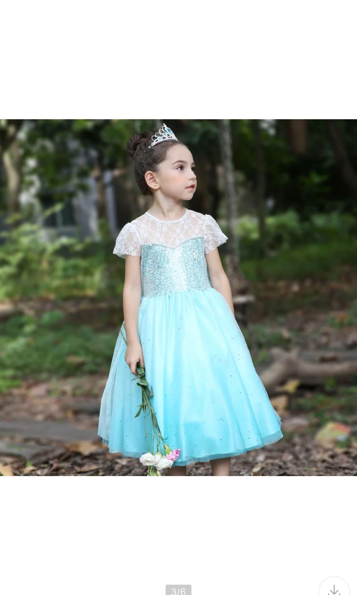 Instock Princess Elsa Dress Frozen Babies Kids Girls Apparel