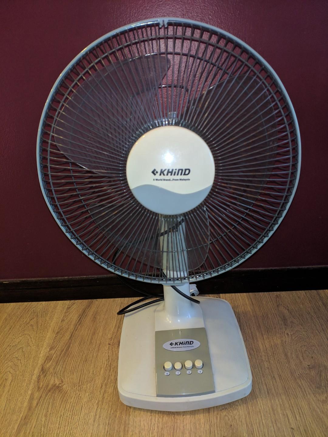 Khind table fan, Furniture & Home Living, Lighting & Fans, Fans on