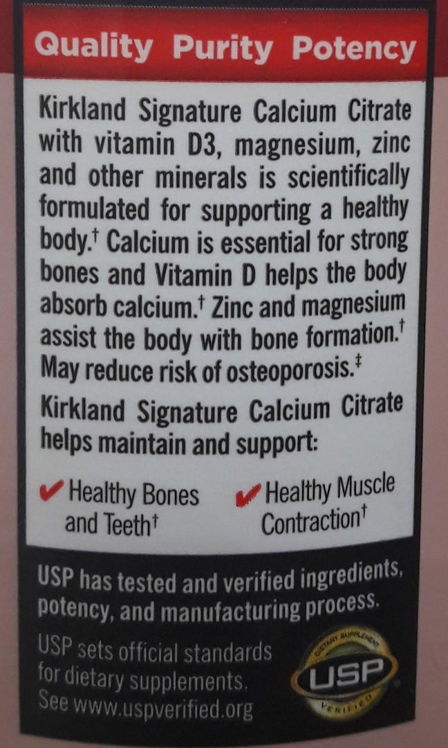 [Price Reduce] Kirkland Signature Calcium Citrate Magnesium and Zinc