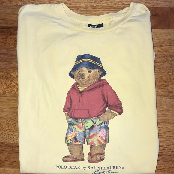 yellow polo bear shirt
