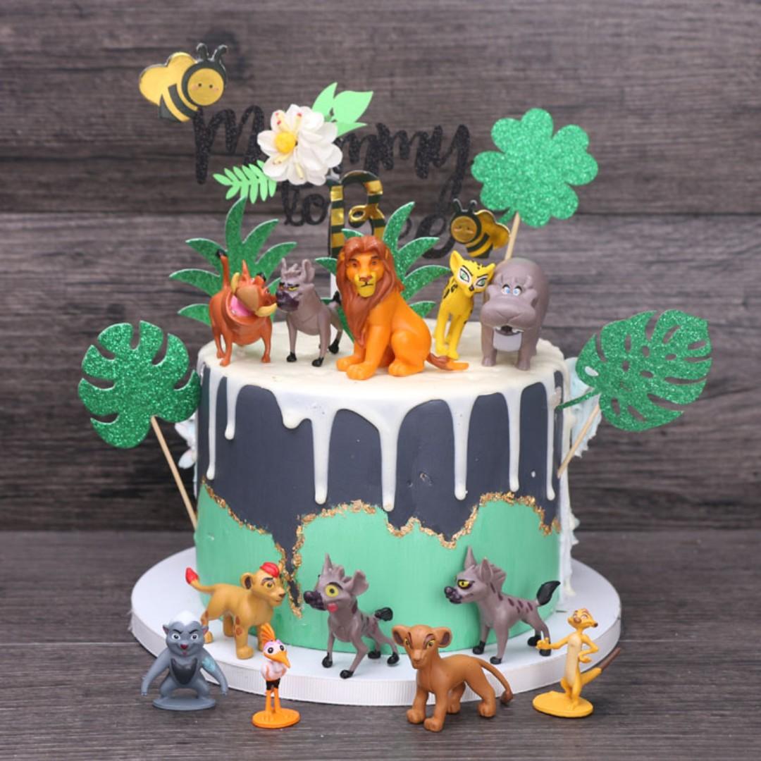 Action Figures Lion King Disney 8 Pcs Action Figure Cake Topper Toys Decoration Simba Scar A 14 Toys Hobbies