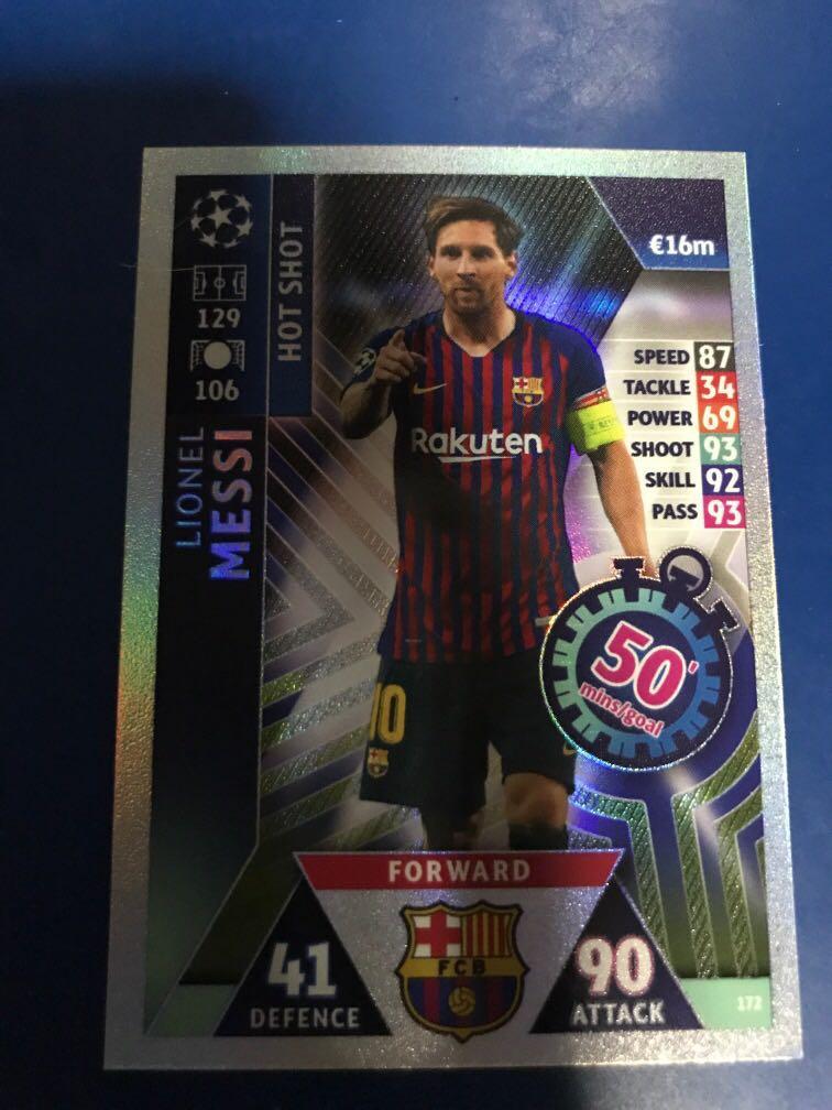 Lionel Messi Topps Champions League Card, Hobbies & Toys, Toys 