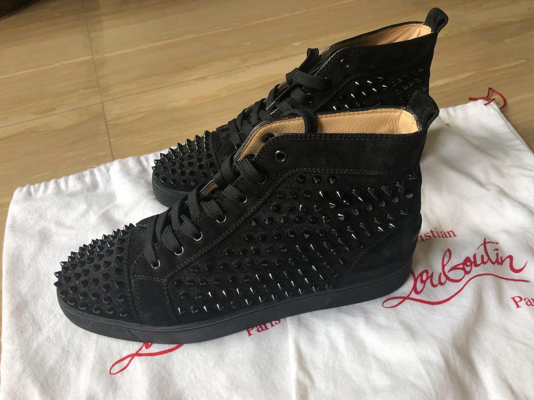 Louboutin Louis Flat Spikes High Top 