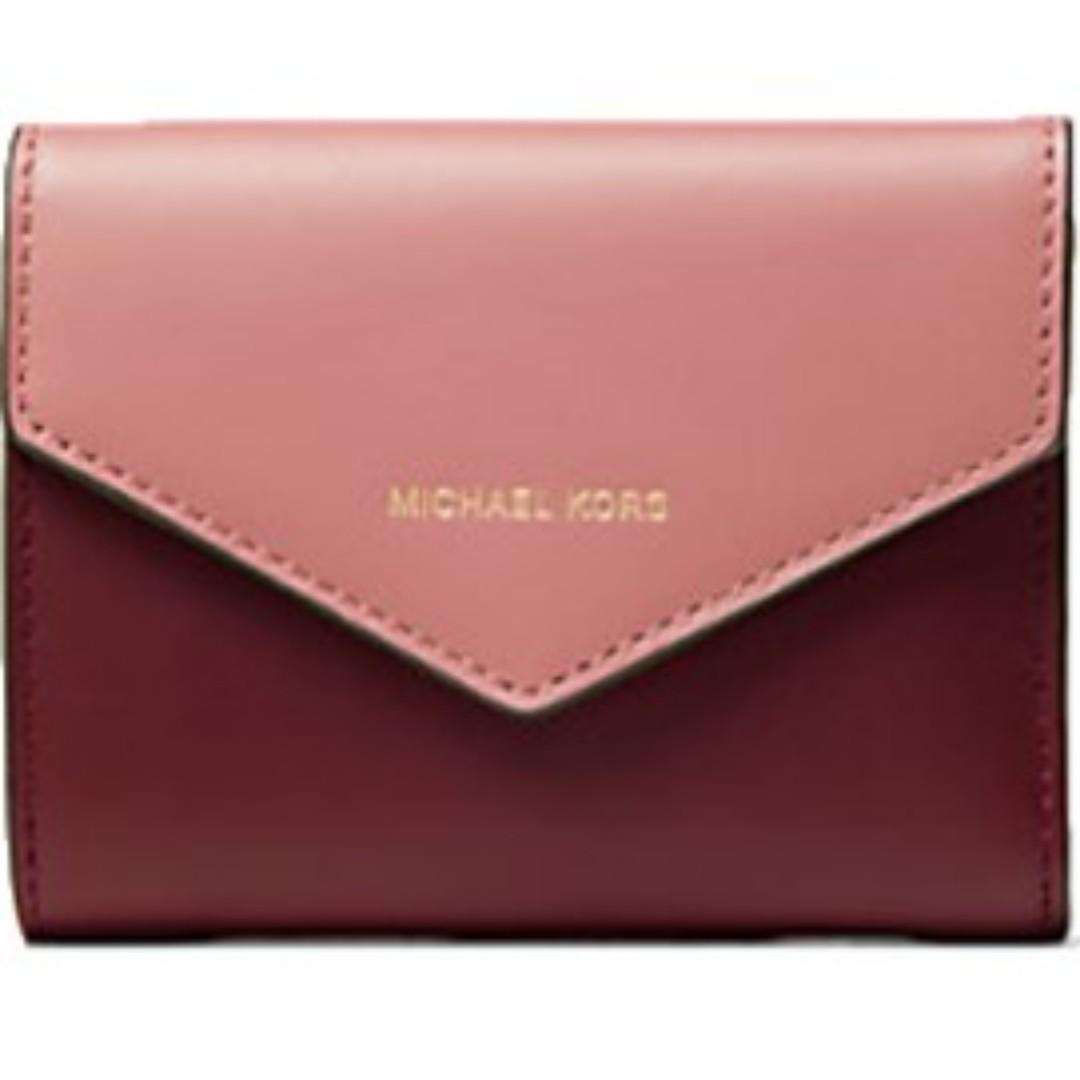 mk small leather envelope wallet