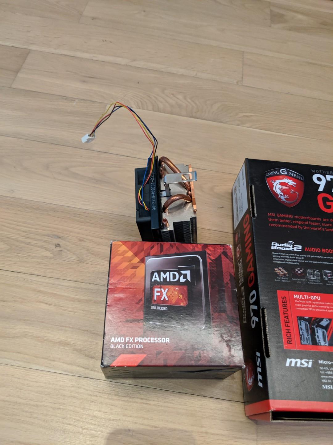 MSI 970 Gaming Motherboard w AMD FX 8350 CPU, Computers & Tech, Parts