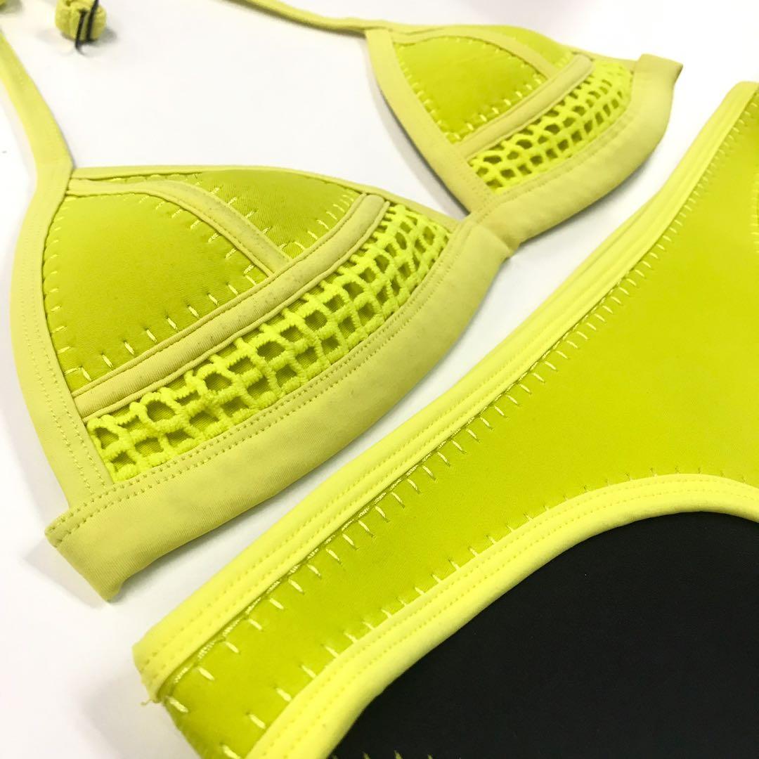 Neoprene Yellow Triangle Bikini (Category: Bikinis & Swimsuits) located in Mandaluyong City. Submitted by flygirlfinds (Listing ID 229345831, Image 2). Description: Please read full post before asking questions and making offers. Thank you! 😊 DETAILS 👙SMALL 👙Bust 32B-34A/B, Hips 34-36 👙Back clip closure 👙Top used once, bottom never used 👙LOWEST/LAST PRICE POSTED 👙Originally bought for PhP 950.