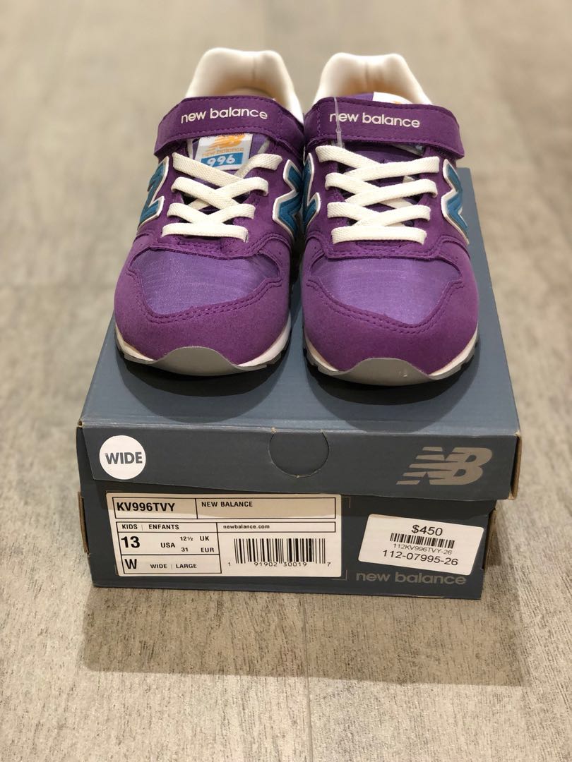 New balance 996 kids purple sales