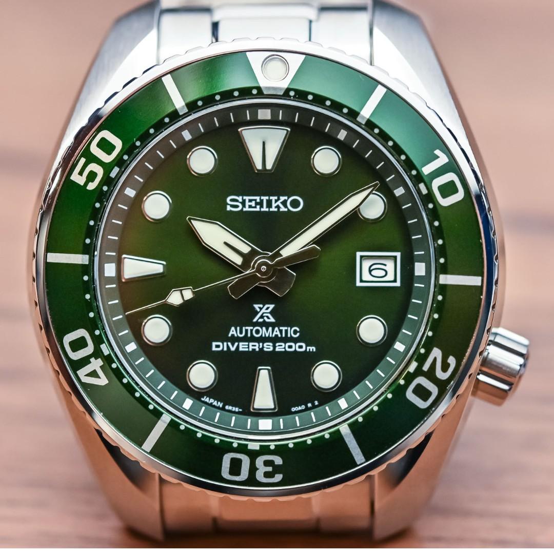 New Seiko Sumo (Green) Prospex Diver SPB103J1, Men's Fashion, Watches ...