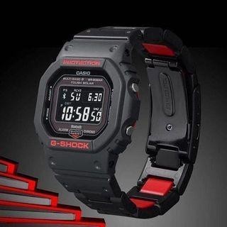 Original Casio G Shock Bluetooth Classic Square Heritage Series Black Red Watch Gwb5600hr Men S Fashion Watches On Carousell